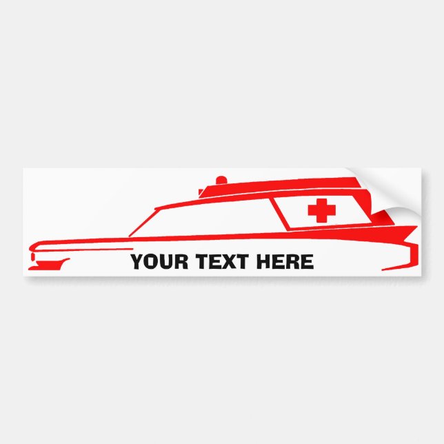 AMBULANCE Logo Bumper Sticker (Front)