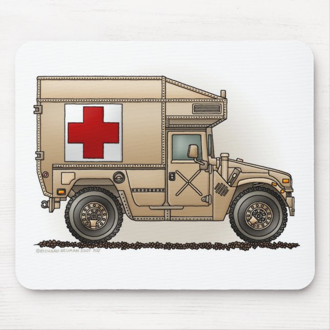 Ambulance Military Hummer Medic Mouse Mat (Front)