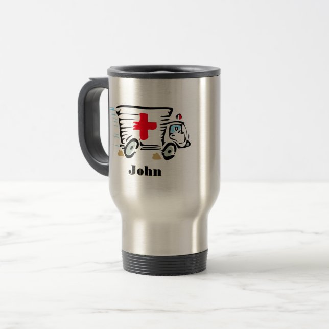 Ambulance Paramedic Medical Travel Mug (Front Left)