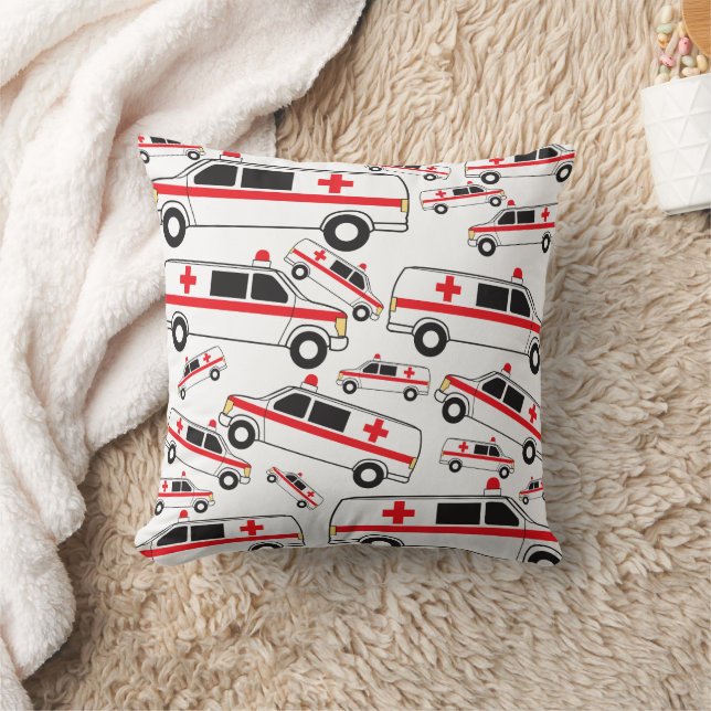 Ambulance Pattern Cushion (Blanket)