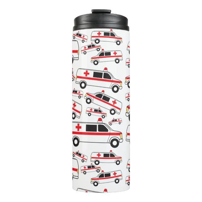 Ambulance Pattern Thermal Tumbler (Front)