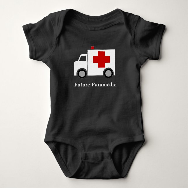 Ambulance | Personalised | Future Paramedic Baby Bodysuit (Front)