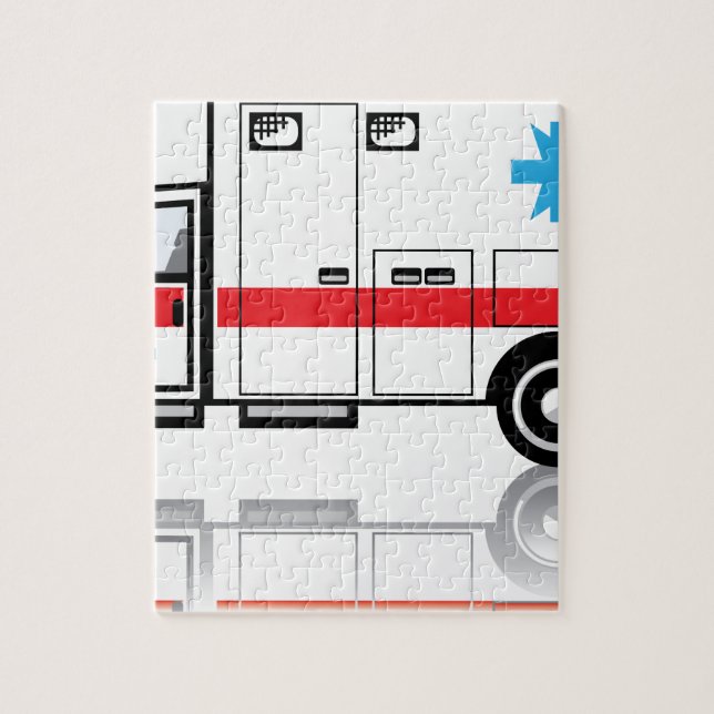 Ambulance vector jigsaw puzzle (Vertical)