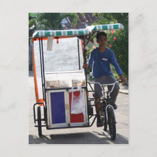Ambulant bakery shop postcard