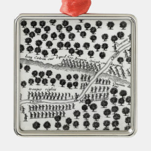 Ambush of the Iroquois Metal Tree Decoration