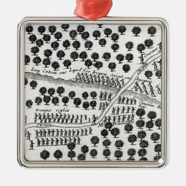 Ambush of the Iroquois Metal Tree Decoration (Front)