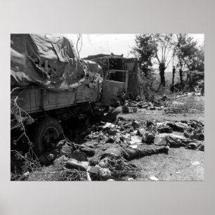 Ambushed Germans in Chambois France World War II Poster