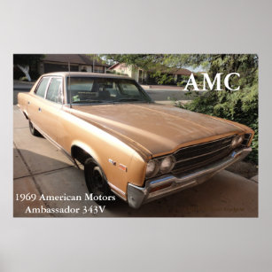 AMC American Motors Ambassador 1969 Poster