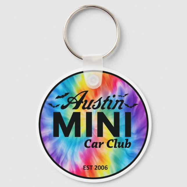 AMCCC Tye Dye 'HI!' Keyring (Front)