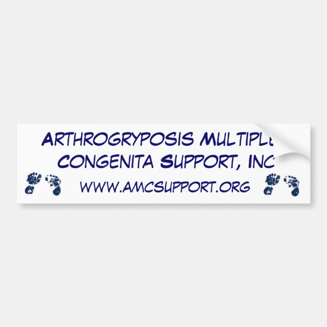 AMCSI Arthrogryposis bumpersticker blue Bumper Sticker (Front)