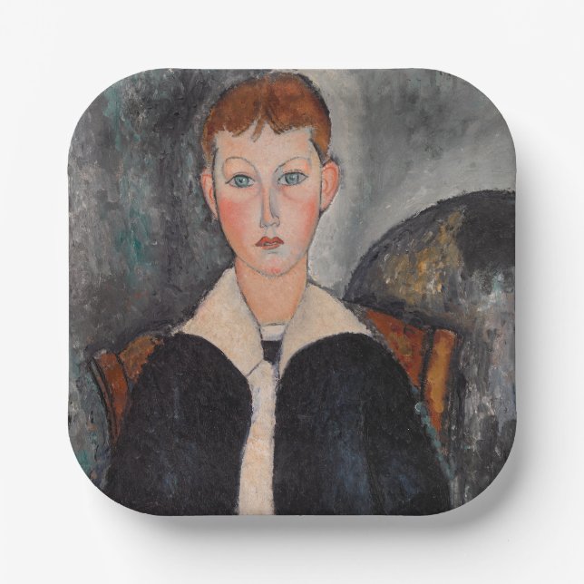 Amedeo Modigliani - Boy in Sailor Suit Paper Plate (Front)