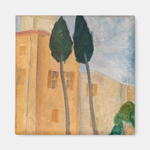 Amedeo Modigliani - Cypresses and Houses at Cagnes Magnet