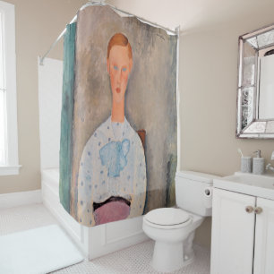 Amedeo Modigliani - Girl with a Polka-Dot Blouse Shower Curtain