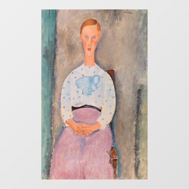 Amedeo Modigliani - Girl with a Polka-Dot Blouse Window Cling (Sheet)