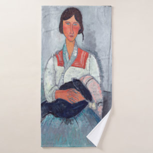 Amedeo Modigliani - Gypsy Woman with Baby Bath Towel Set