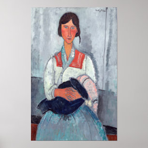 Amedeo Modigliani - Gypsy Woman with Baby Poster