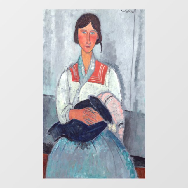 Amedeo Modigliani - Gypsy Woman with Baby Window Cling (Sheet)