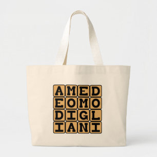 Amedeo Modigliani, Italian Artist Large Tote Bag