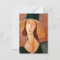 Amedeo Modigliani - Jeanne Hebuterne in Large Hat