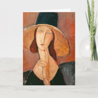 Amedeo Modigliani - Jeanne Hebuterne in Large Hat