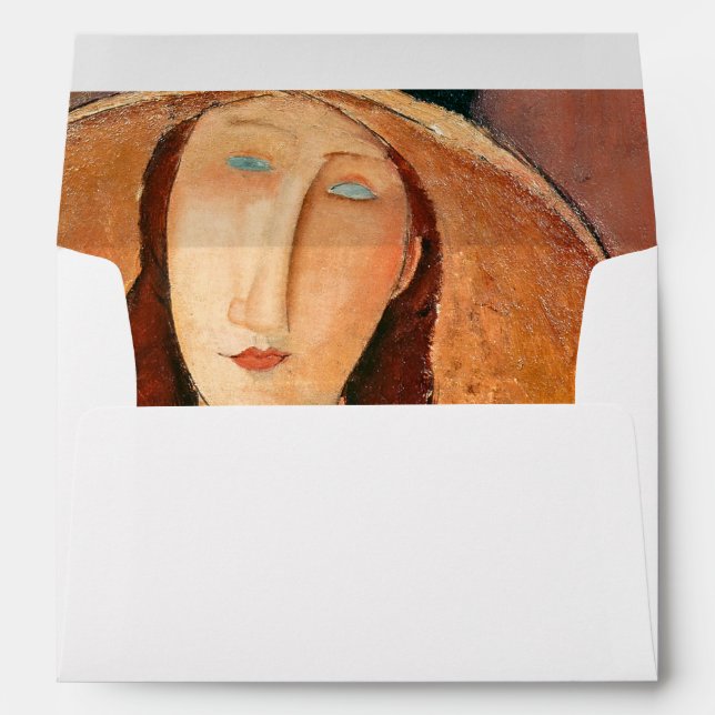 Amedeo Modigliani - Jeanne Hebuterne in Large Hat Envelope (Back (Bottom))