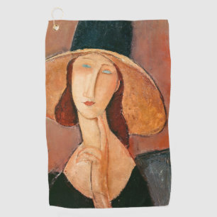 Amedeo Modigliani - Jeanne Hebuterne in Large Hat Golf Towel
