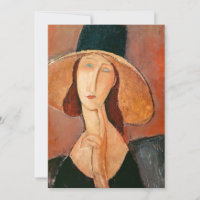 Amedeo Modigliani - Jeanne Hebuterne in Large Hat