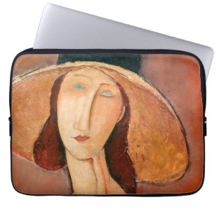 Amedeo Modigliani - Jeanne Hebuterne in Large Hat Laptop Sleeve