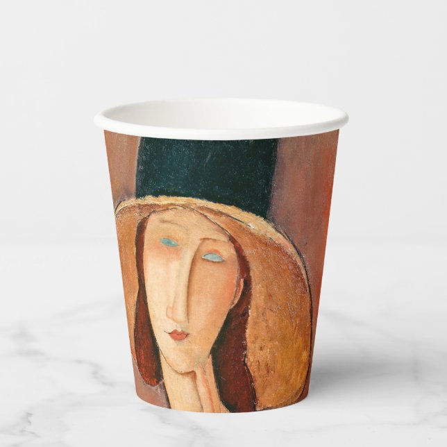 Amedeo Modigliani - Jeanne Hebuterne in Large Hat Paper Cups (Front)