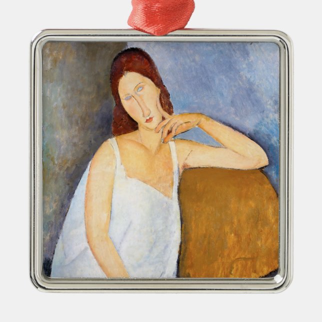 Amedeo Modigliani - Jeanne Hebuterne Metal Tree Decoration (Front)