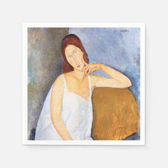 Amedeo Modigliani - Jeanne Hebuterne Napkin (Front)