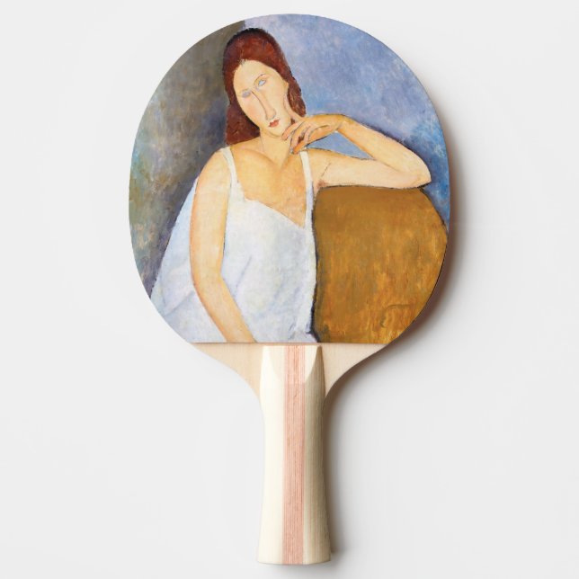 Amedeo Modigliani - Jeanne Hebuterne Ping Pong Paddle (Front)