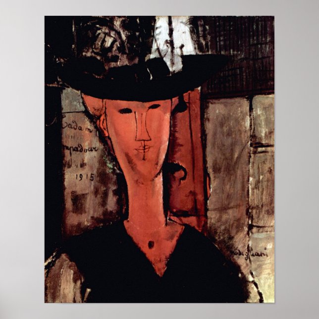 Amedeo Modigliani - Lady With Hat Poster (Front)