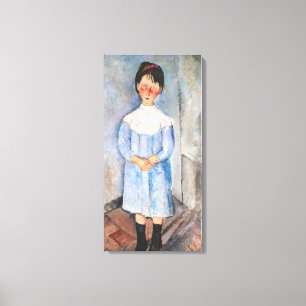 Amedeo Modigliani - Little Girl in Blue Canvas Print