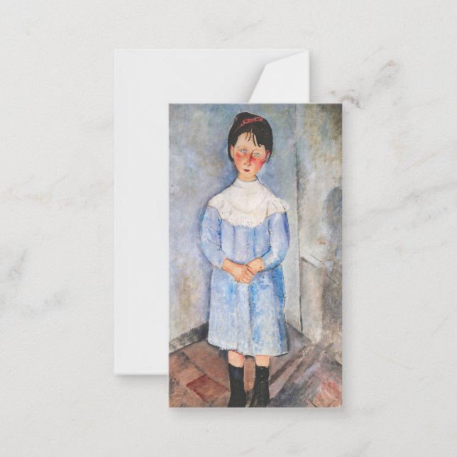 Amedeo Modigliani - Little Girl in Blue Card (Front)