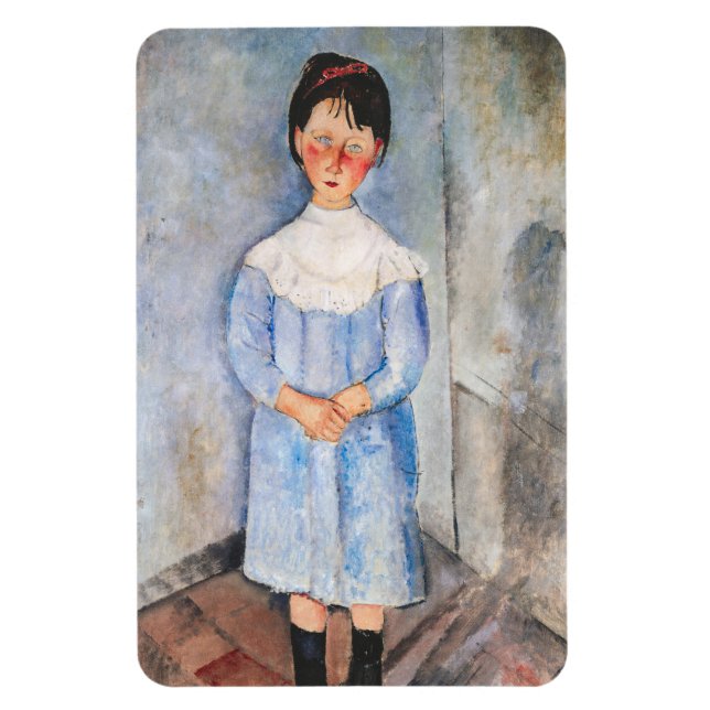 Amedeo Modigliani - Little Girl in Blue Magnet (Vertical)
