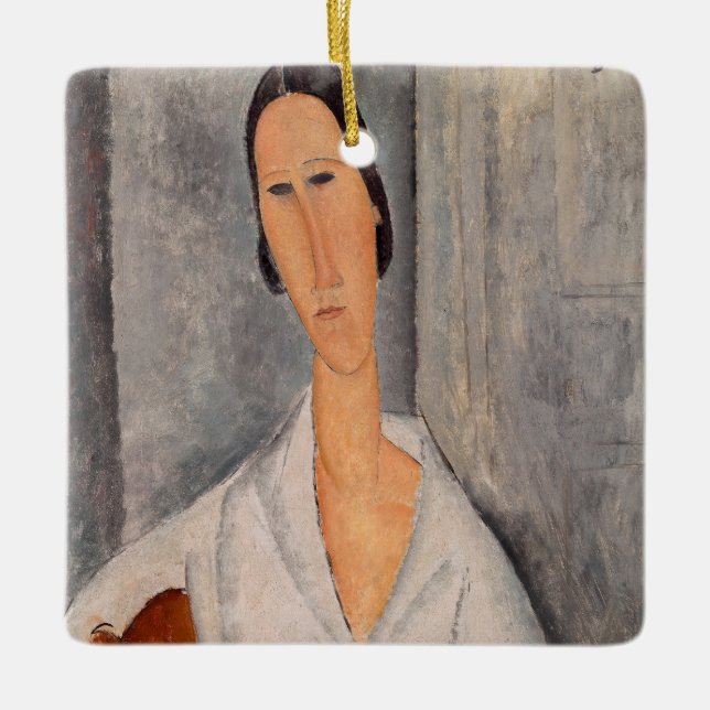 Amedeo Modigliani - Madame Hanka Zborowska Leaning Ceramic Ornament (Front)