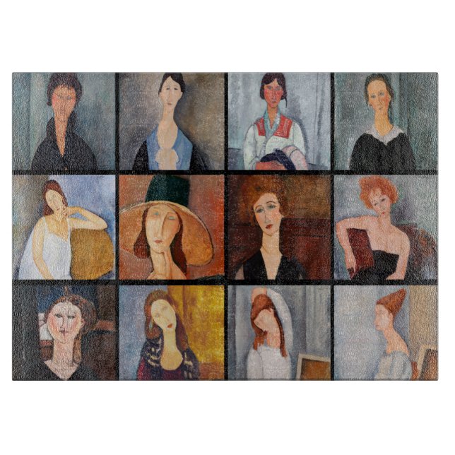 Amedeo Modigliani - Masterpieces Collage Cutting Board (Front)