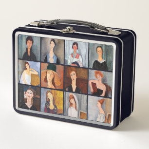 Amedeo Modigliani - Masterpieces Collage Metal Lunch Box
