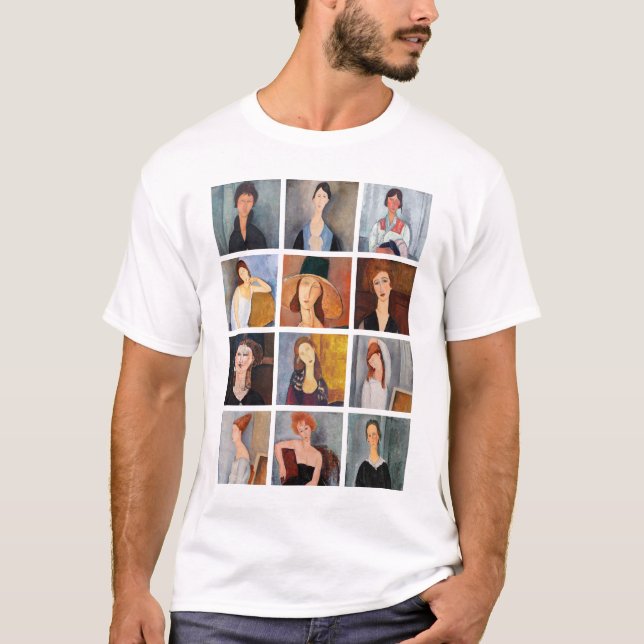 Amedeo Modigliani - Masterpieces Collage T-Shirt (Front)