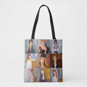 Amedeo Modigliani - Masterpieces Collage Tote Bag