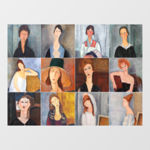 Amedeo Modigliani - Masterpieces Collage Window Cling