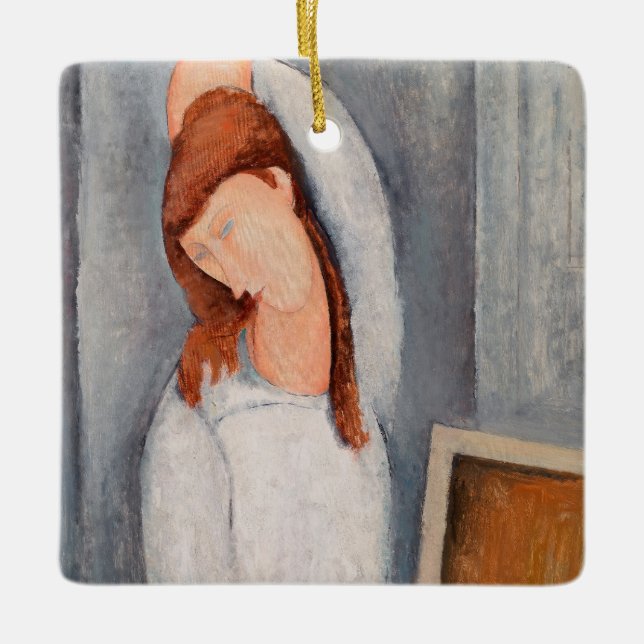 Amedeo Modigliani - Portrait Jeanne Hebuterne #1 Ceramic Ornament (Front)