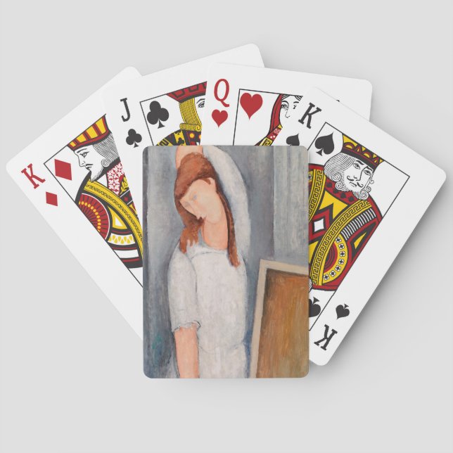 Amedeo Modigliani - Portrait Jeanne Hebuterne #1 Playing Cards (Back)