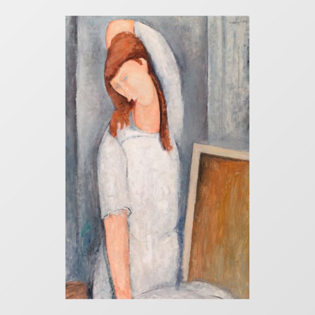Amedeo Modigliani - Portrait Jeanne Hebuterne #1 Window Cling (Sheet)