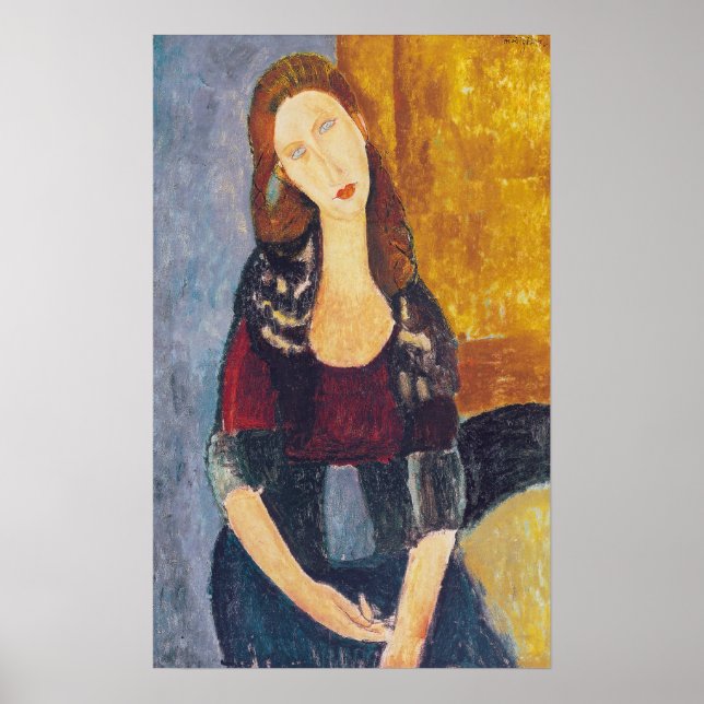 Amedeo Modigliani - Portrait Jeanne Hebuterne #2 Poster (Front)
