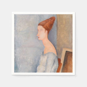 Amedeo Modigliani - Portrait Jeanne Hebuterne #3 Napkin