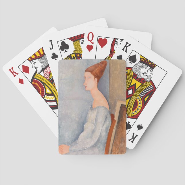 Amedeo Modigliani - Portrait Jeanne Hebuterne #3 Playing Cards (Back)