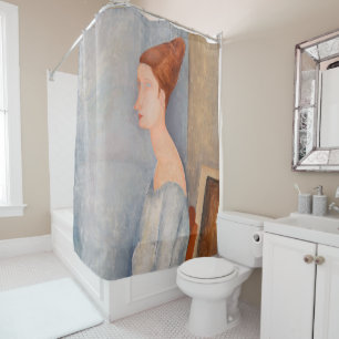 Amedeo Modigliani - Portrait Jeanne Hebuterne #3 Shower Curtain