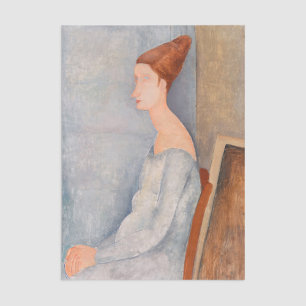 Amedeo Modigliani - Portrait Jeanne Hebuterne #3 Tissue Paper